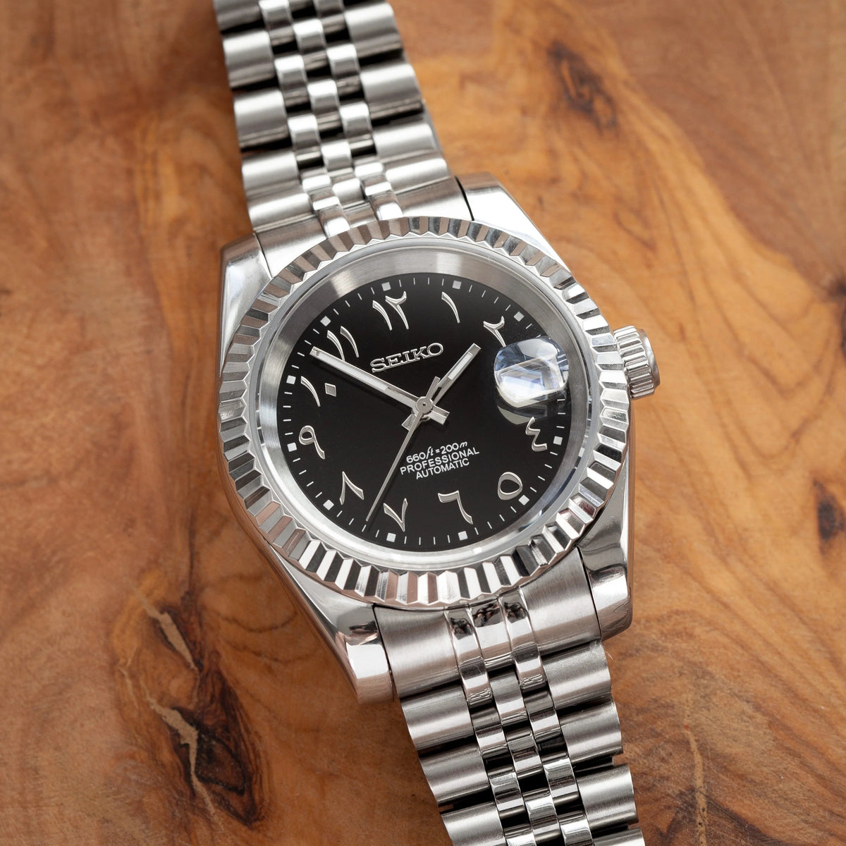 Mod Datejust Arabic Black